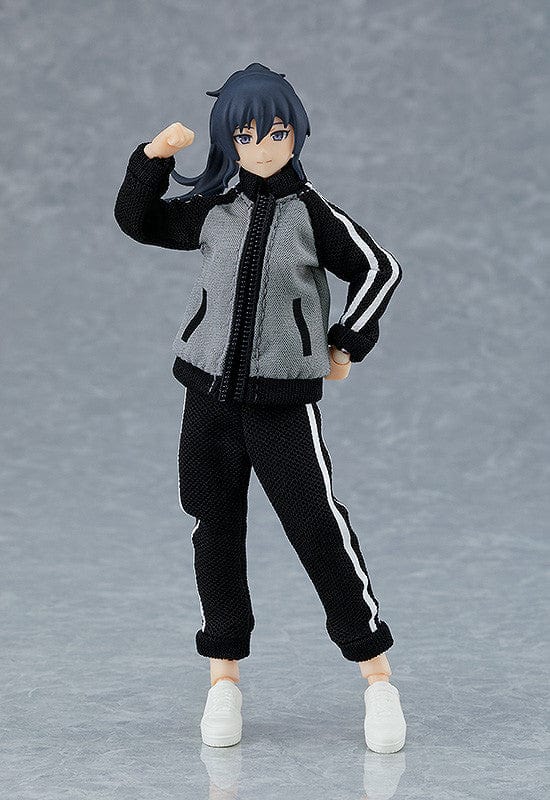 Max Factory [ 601 ] figma Female Body ( Makoto ) with Tracksuit + Tracksuit Skirt Outfit