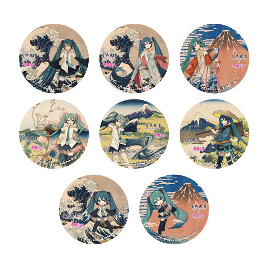 KATSUSHIKA HOKUSAI×HATSUNE MIKU Pinback Button (SET of 8pcs)