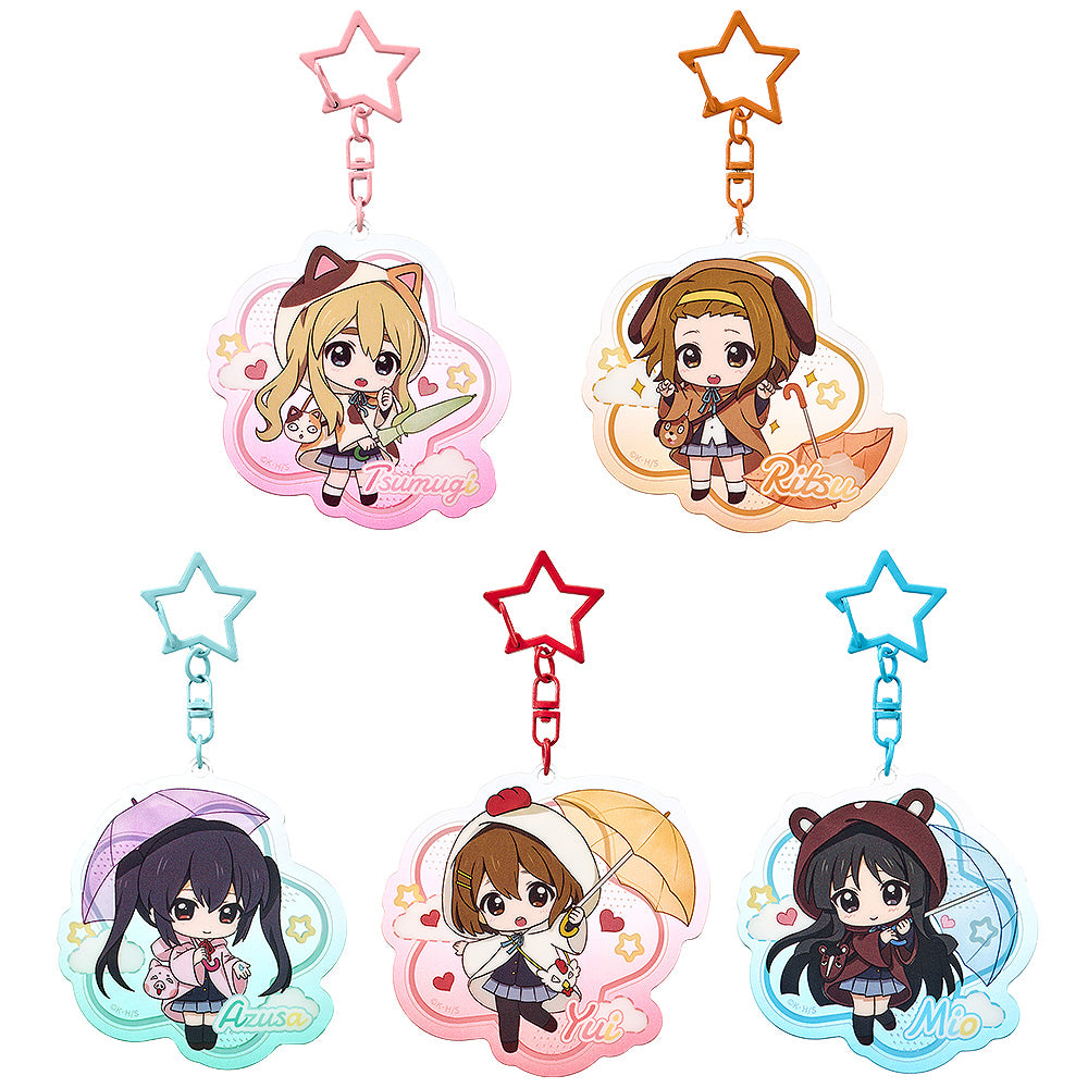 K-ON! Fluffy Rain Series Collectible Acrylic Keychain (BOX of 5pcs)