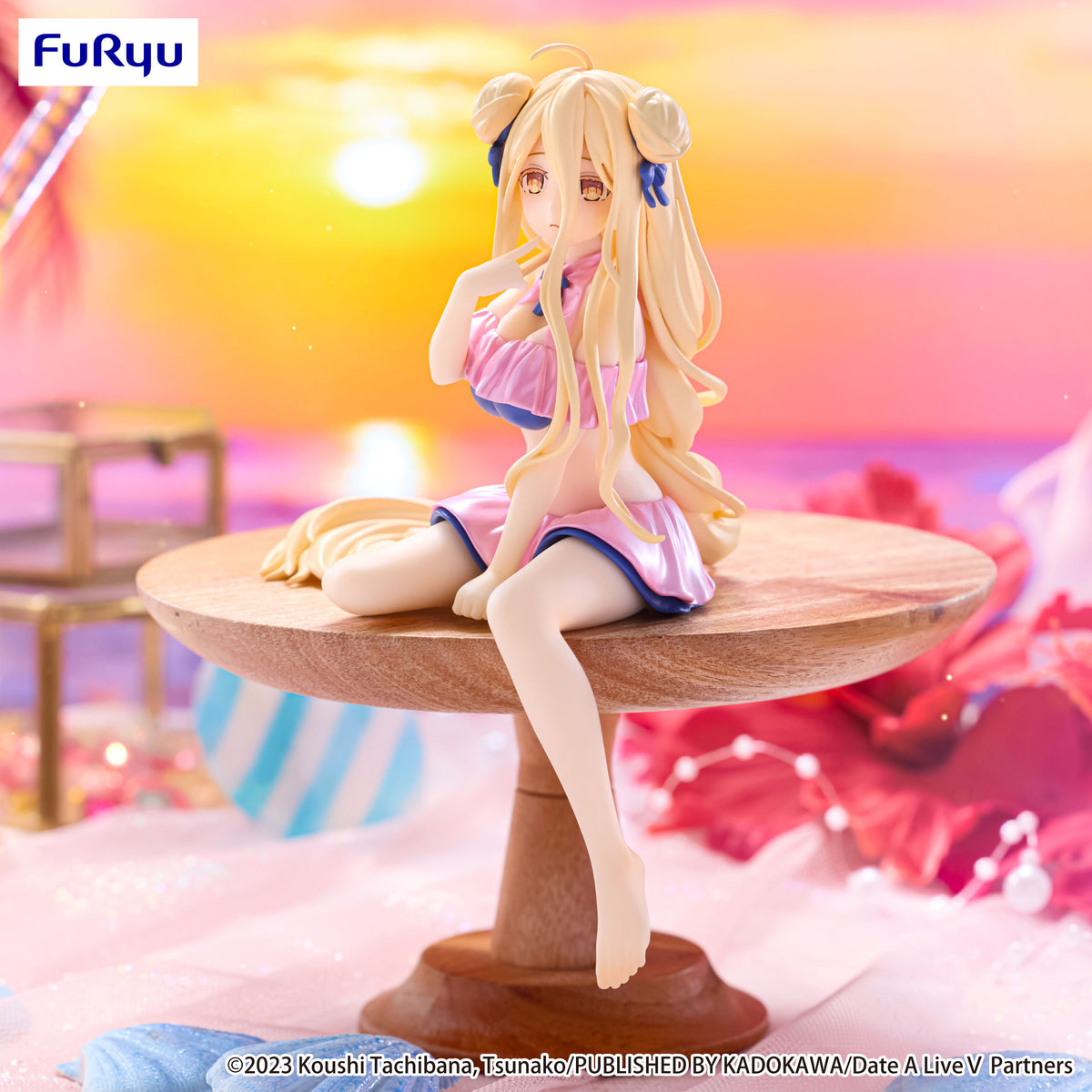 Date A Live V Noodle Stopper Figure Mukuro Hoshimiya Swimsuit Pastel Pink Color ver
