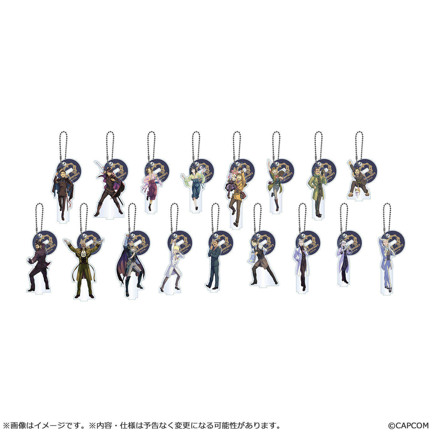 The Great Ace Attorney 10th anniversary acrylic stand Keychain collection (SET of 17pcs)