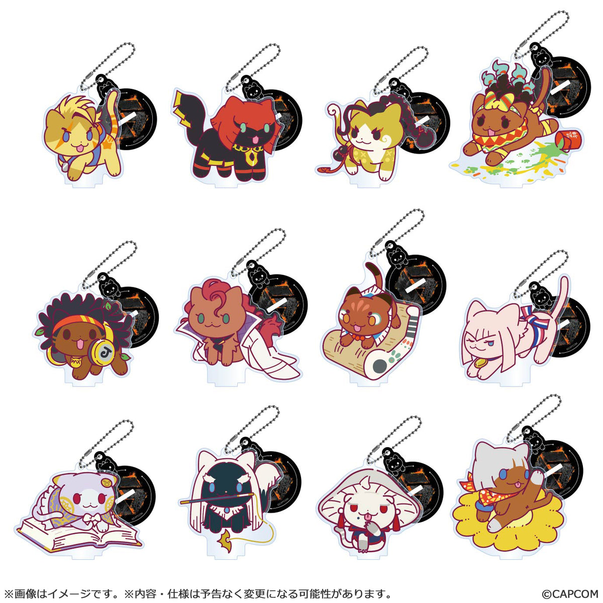 Street Fighter 6 NECO! acrylic stand Keychain collection (SET of 12pcs)