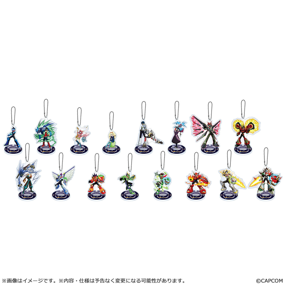 Mega Man Star Force acrylic stand Keychain collection (SET of 16pcs)