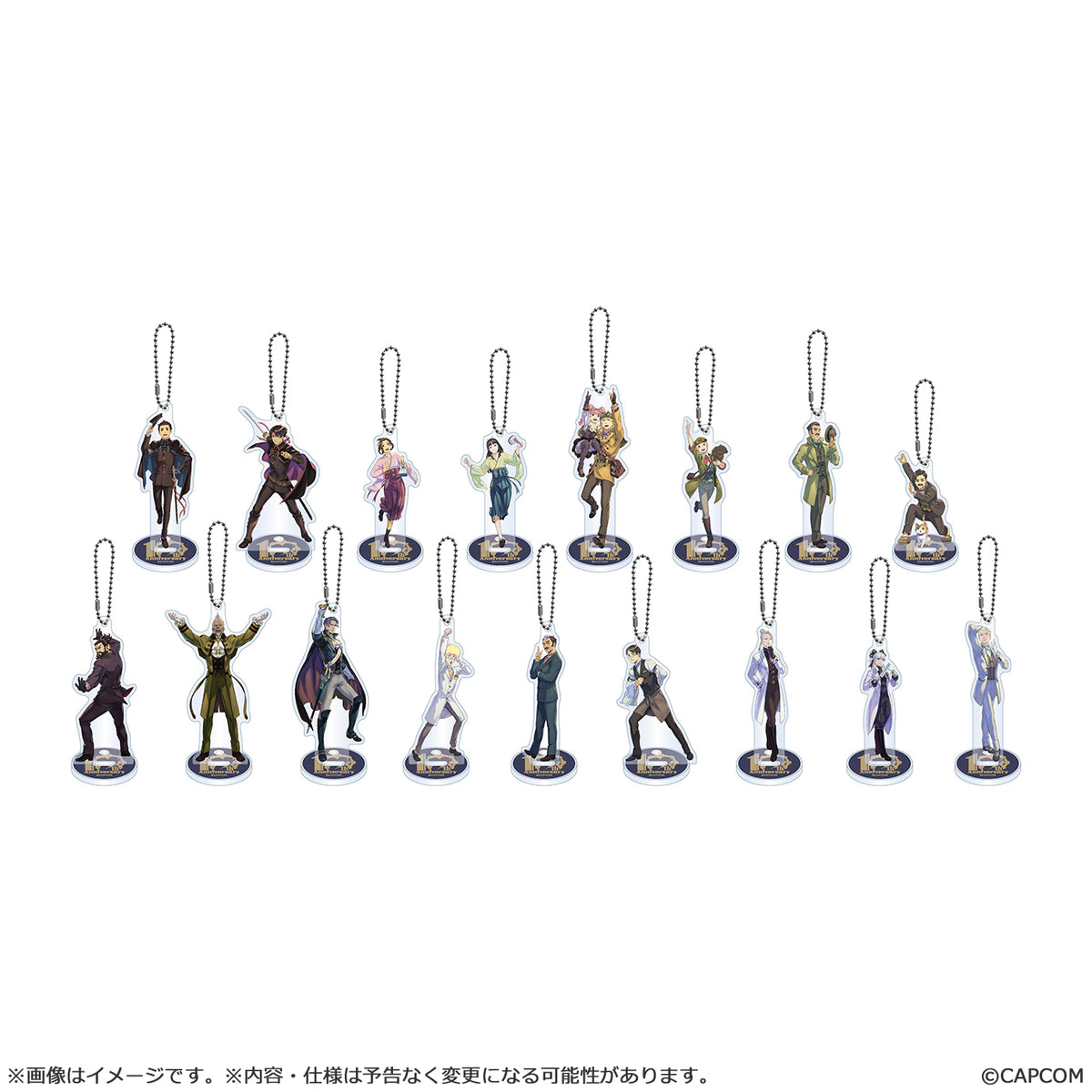 The Great Ace Attorney 10th anniversary acrylic stand Keychain collection (SET of 17pcs)
