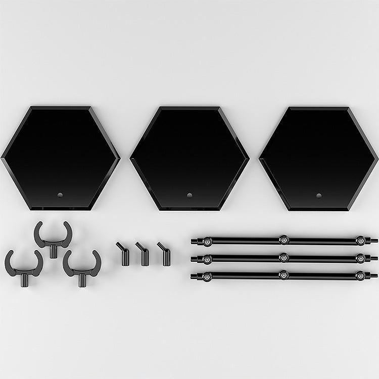 The Simple Stand x3 Black (for Figures &amp; Models) Hex Type