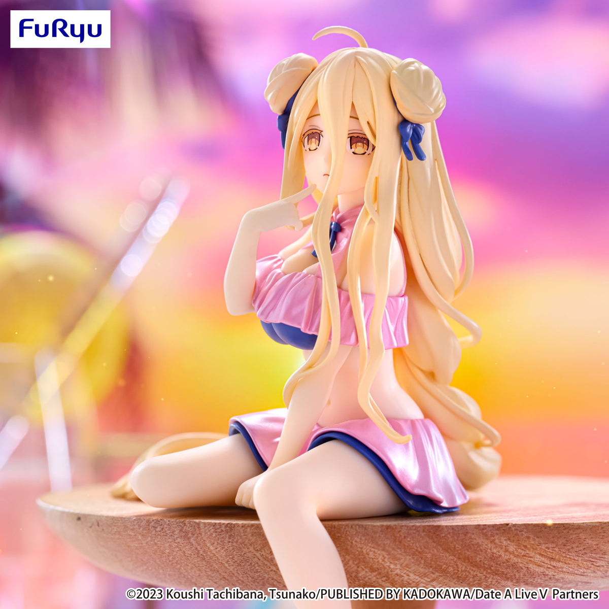 Date A Live V Noodle Stopper Figure Mukuro Hoshimiya Swimsuit Pastel Pink Color ver