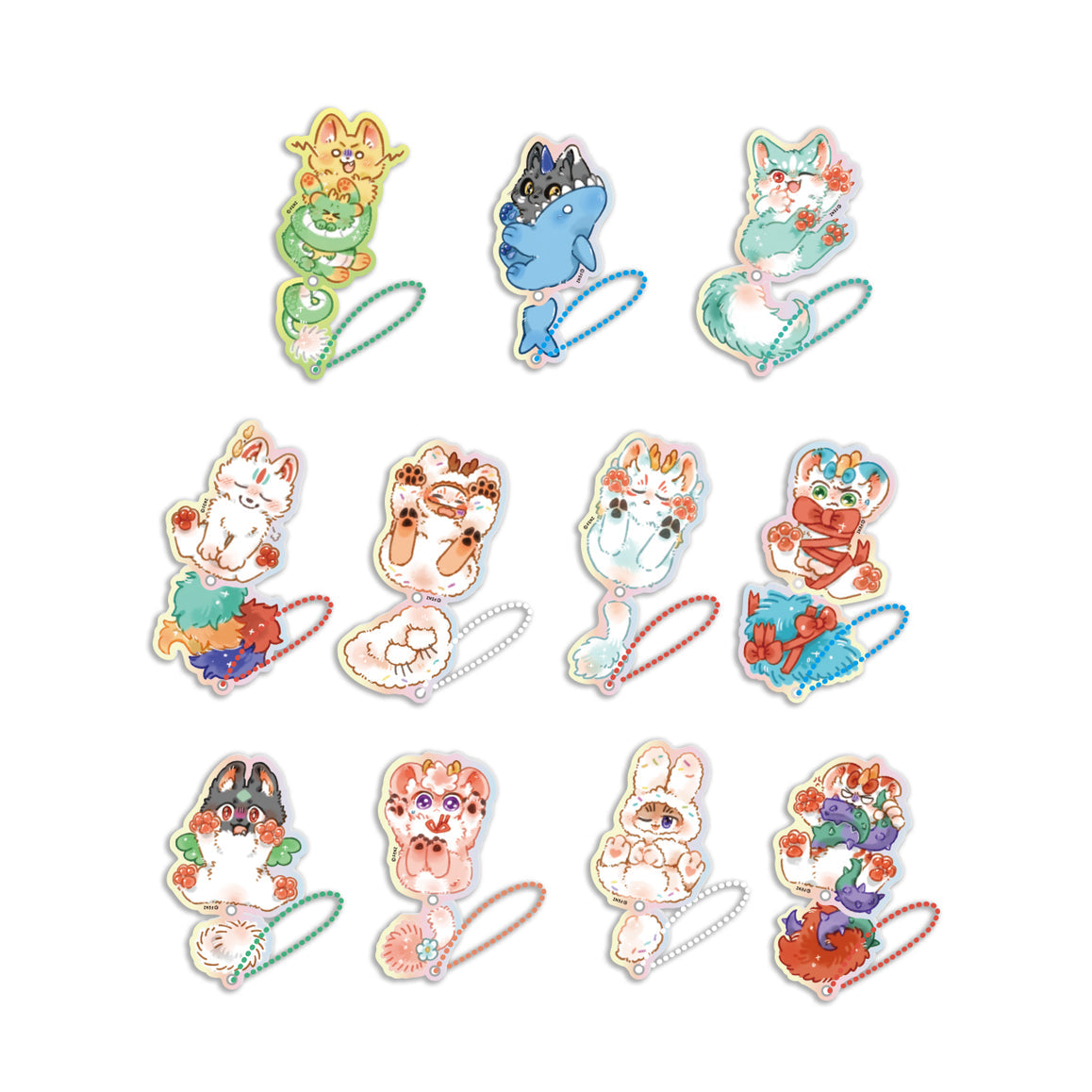 FABULOUS BEASTS Wagging Tails Series 2 Acrylic Charm Blind Box