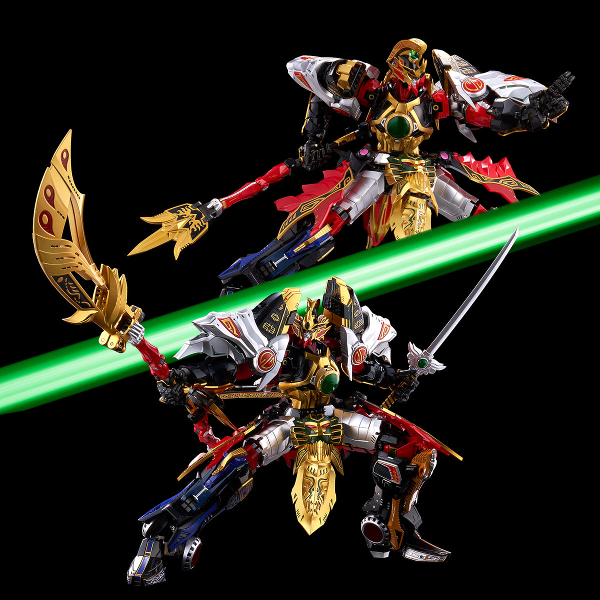 The Mighty Morphin Power Rangers Go! Kara Kuri Combine Thunder Megazord