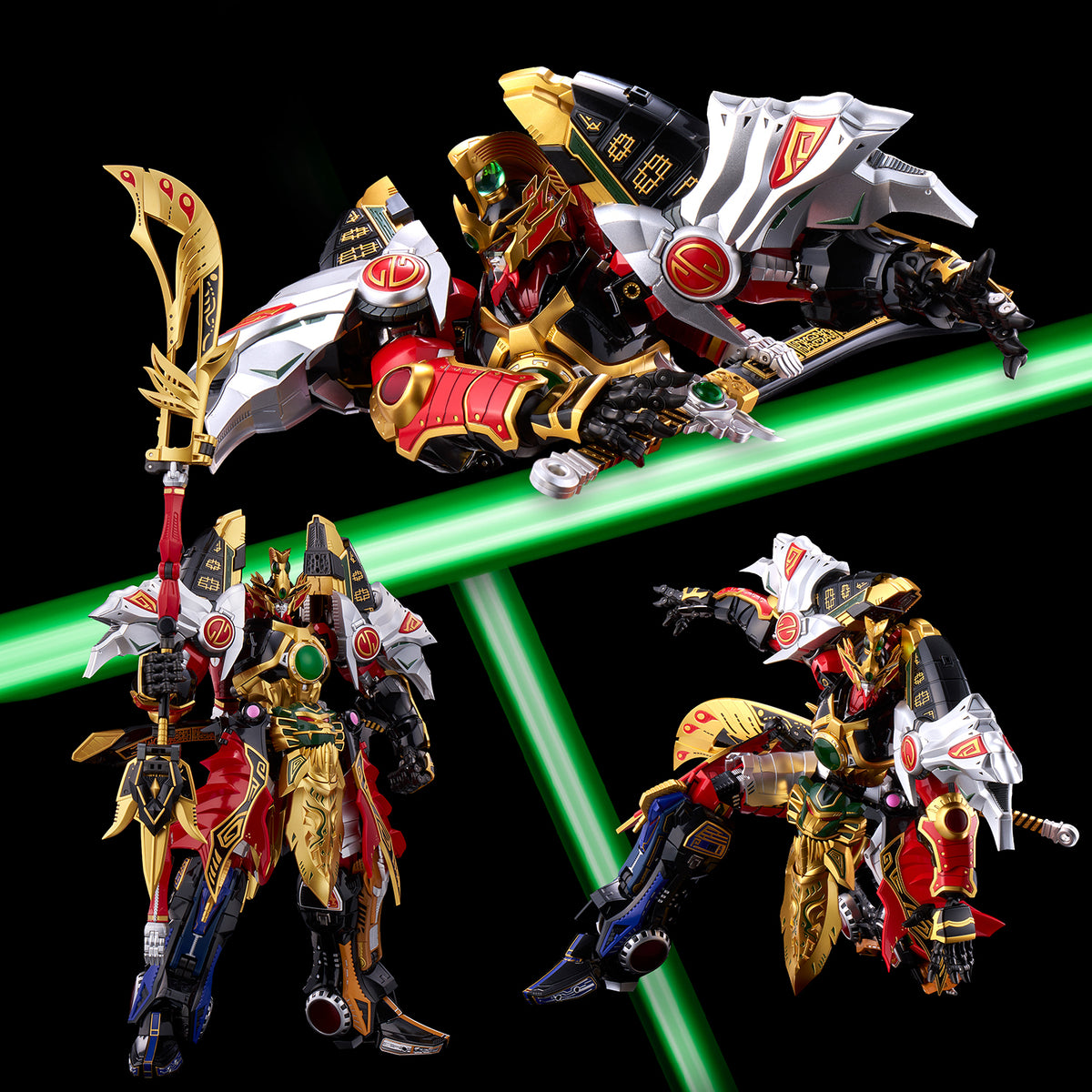 The Mighty Morphin Power Rangers Go! Kara Kuri Combine Thunder Megazord
