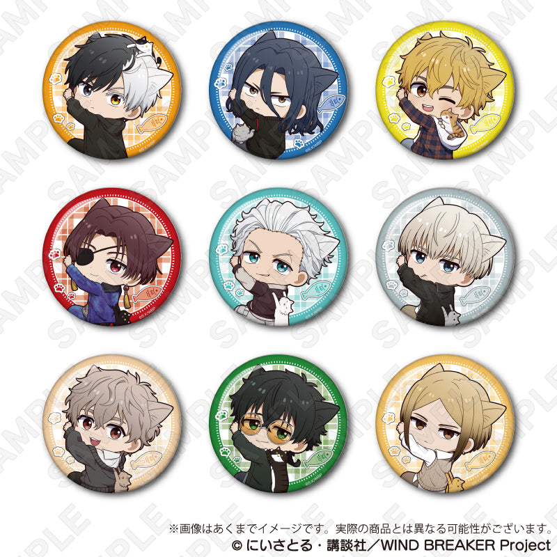 Wind Breaker Trading Can Badge Hittsuki Nyan Ver