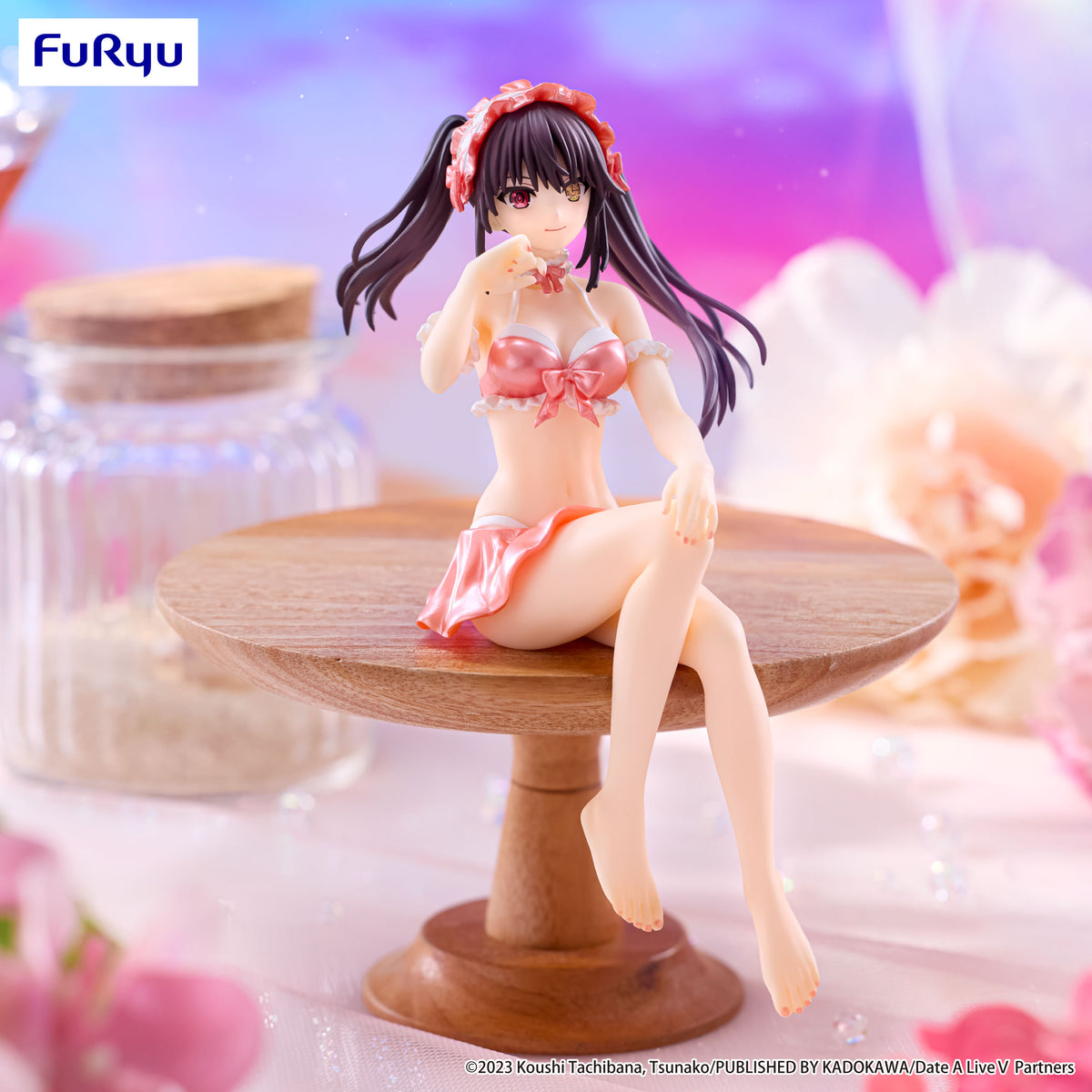 Date A Live V Noodle Stopper Figure Kurumi Tokisaki Swimsuit Pastel Red Color ver