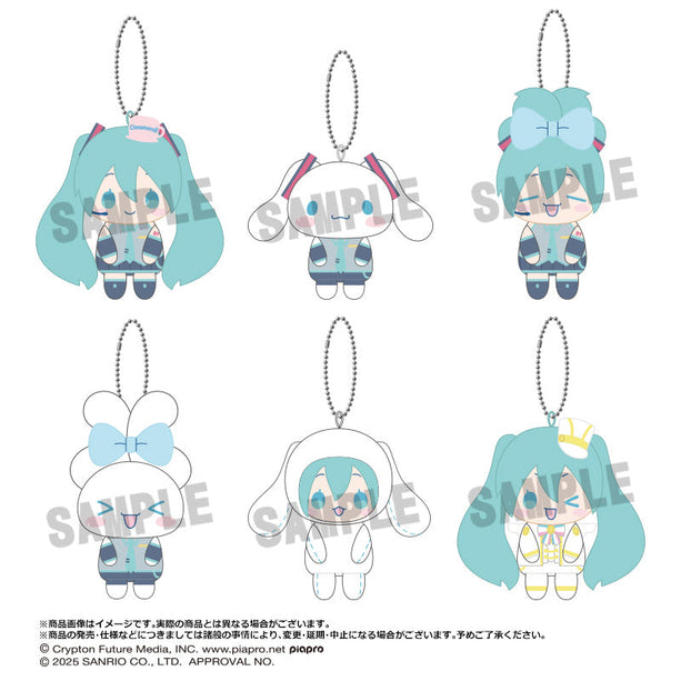 Hatsune Miku x Cinnamoroll Sitting Club Plush Mascot