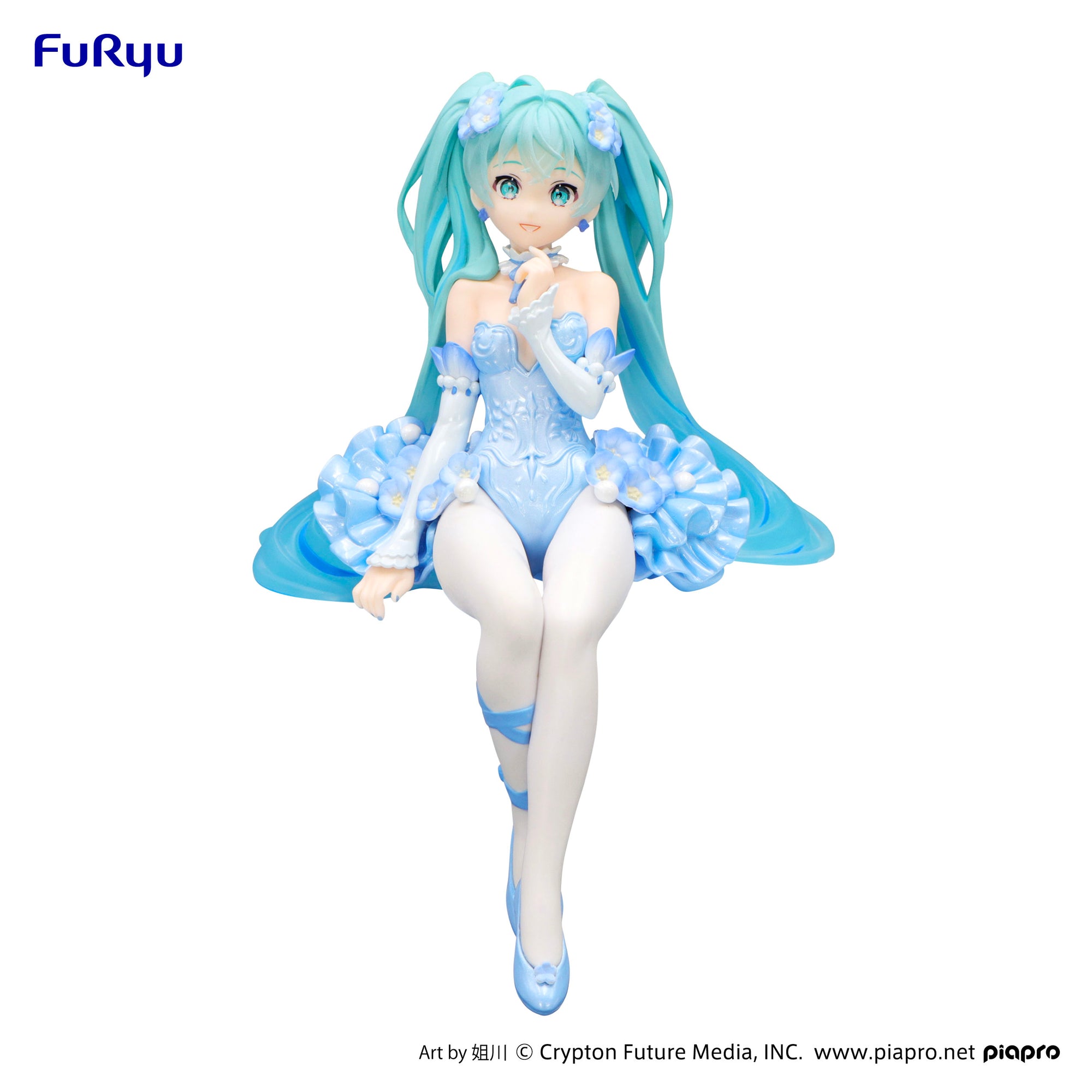 Hatsune Miku Noodle Stopper Figure Flower Fairy Nemophila Pail Blue Color ver