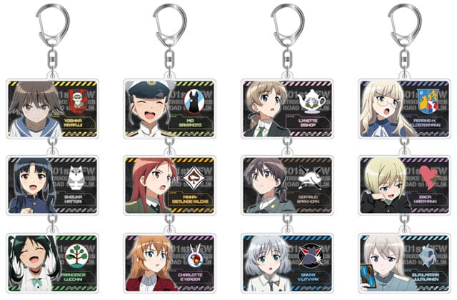 HOBBYSTOCK 501st JOINT FIGHTER WING STRIKE WITCHES ROAD to BERLIN Acrylic Keychain 12 Pieces Set