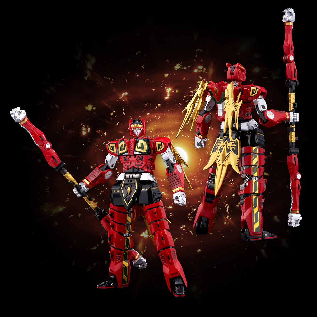 The Mighty Morphin Power Rangers Go! Kara Kuri Combine Thunder Megazord