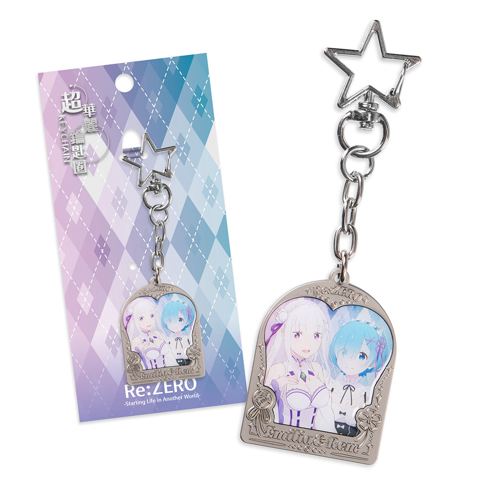 Re:Zero Premium Keychain Ver. A Emilia + Rem