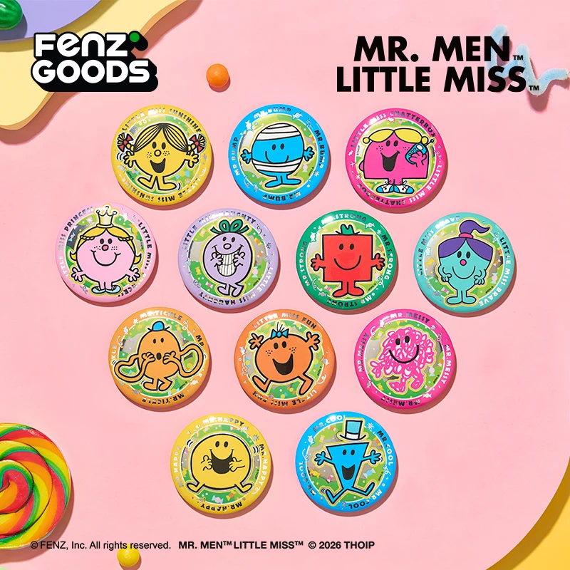 MR MEN LITTLE MISS - Rainbow Candy Series Blind Box - Badge