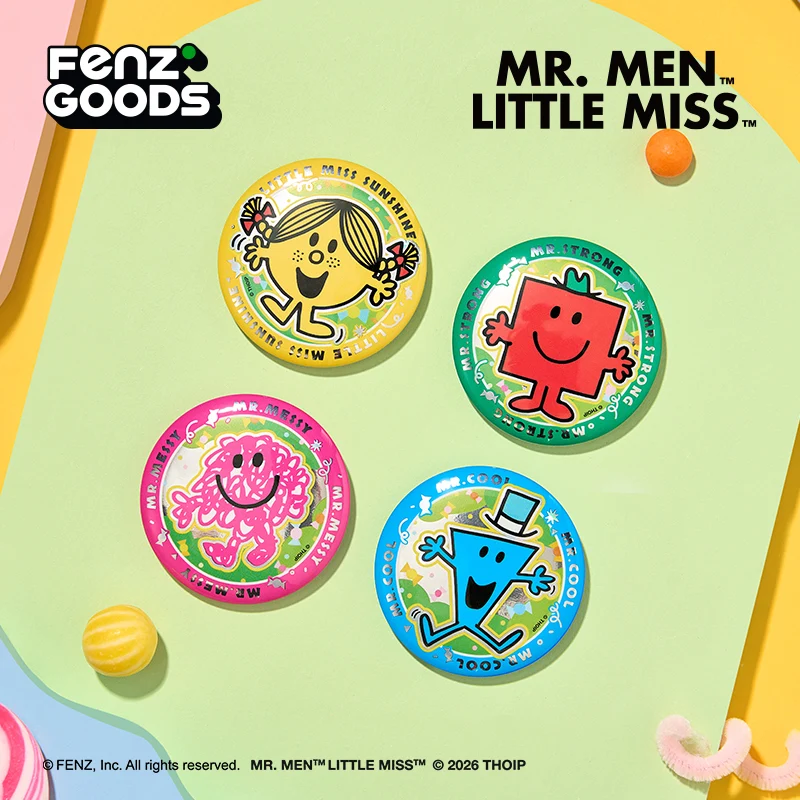 MR MEN LITTLE MISS - Rainbow Candy Series Blind Box - Badge