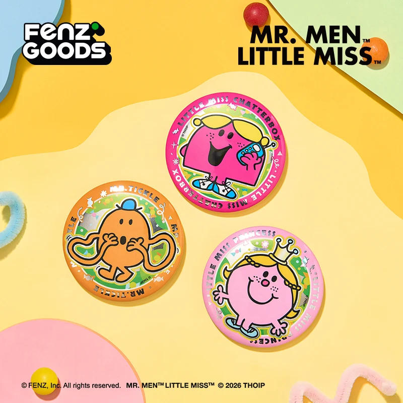 MR MEN LITTLE MISS - Rainbow Candy Series Blind Box - Badge
