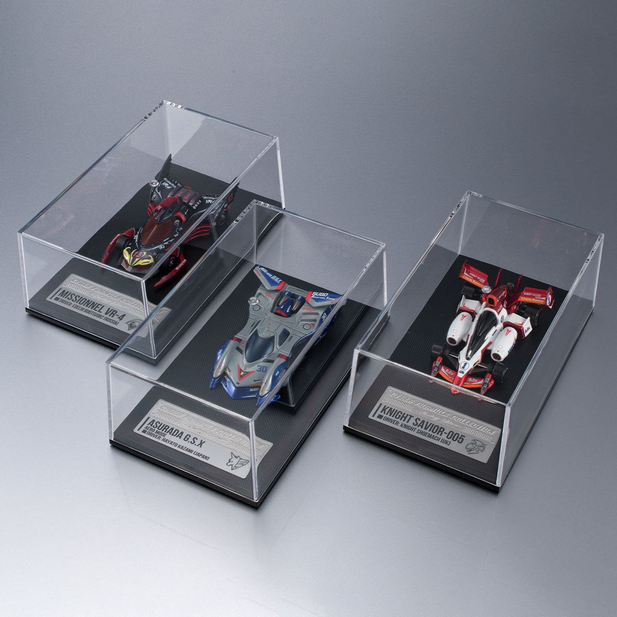 CYBER FORMULA COLLECTION Heritage Edition Future GPX Cyber Formula Asurada G.S.X Aero Mode &amp; KNIGHT SAVIOR 005 &amp; Missionel VR-4 set