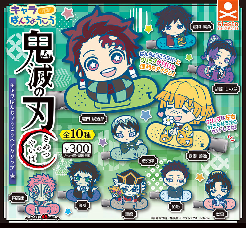 CP3298 Demon Slayer: Kimetsu no Yaiba Character Banner Hair Clips I
