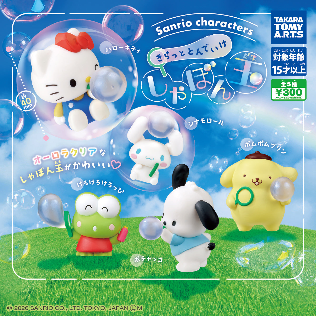 CP3317 Sanrio Characters: Sparkling Soap Bubbles