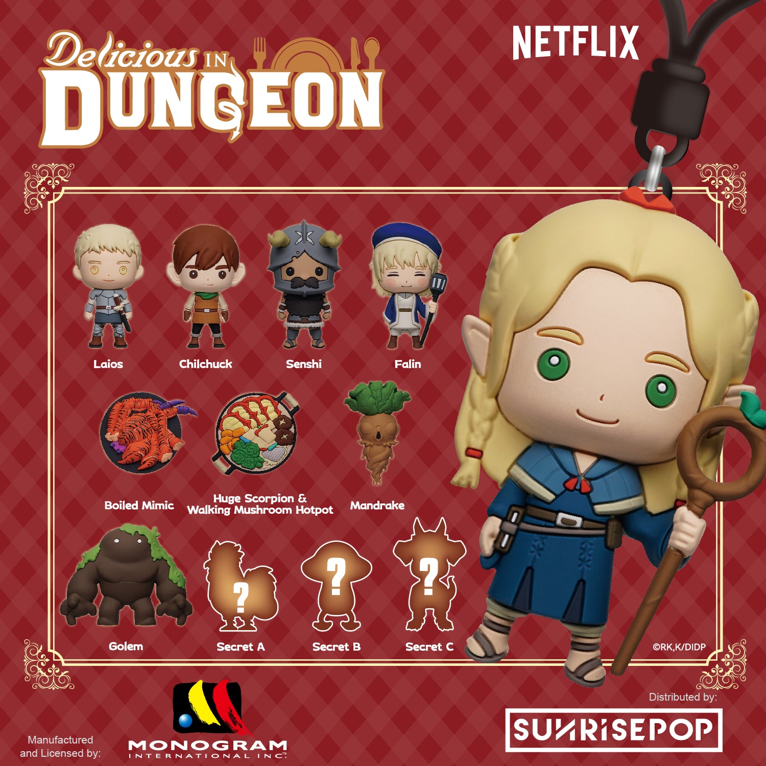 Delicious in Dungeon 3D Foam Bag Clip
