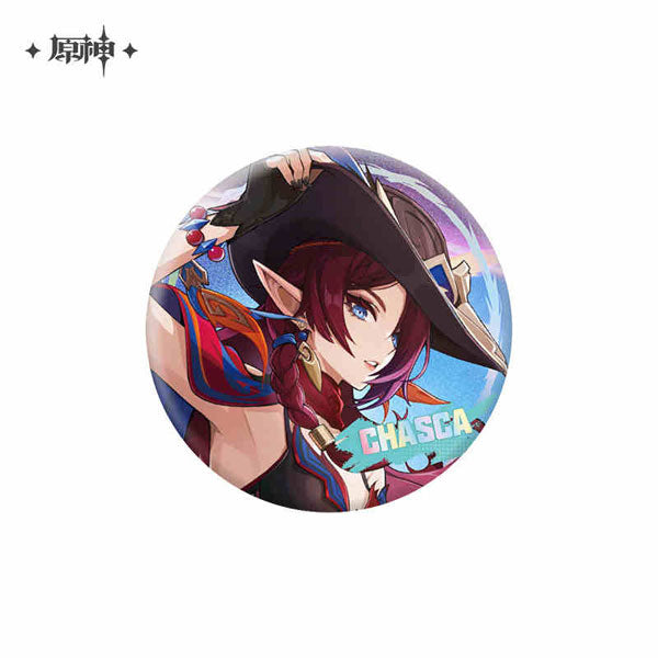 GENSHIN IMPACT NATLAN CHARACTER TIN BADGES