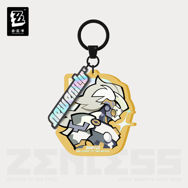 Zenless Zone Zero Krampus Compliance Authority Chibi Character Acrylic Keychain