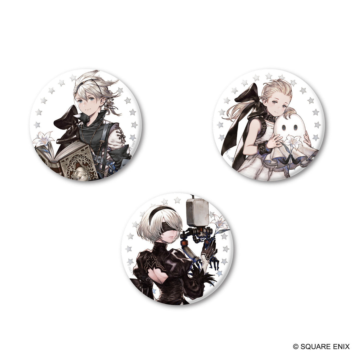 NieR Series 15th Anniversary Pin Badge Set (SET of 3pcs)