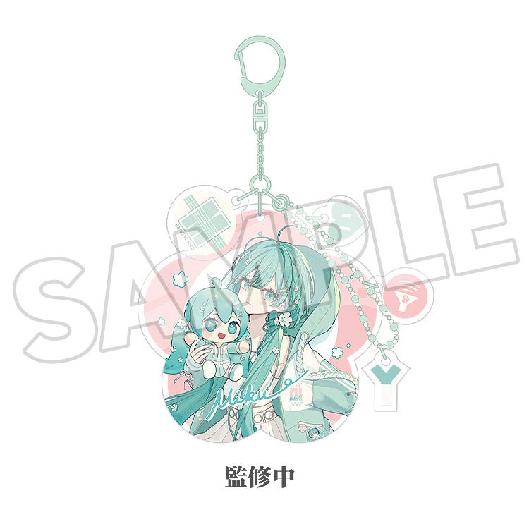Hatsune Miku Miku Hug Series Acrylic Keychain : Flower Ver