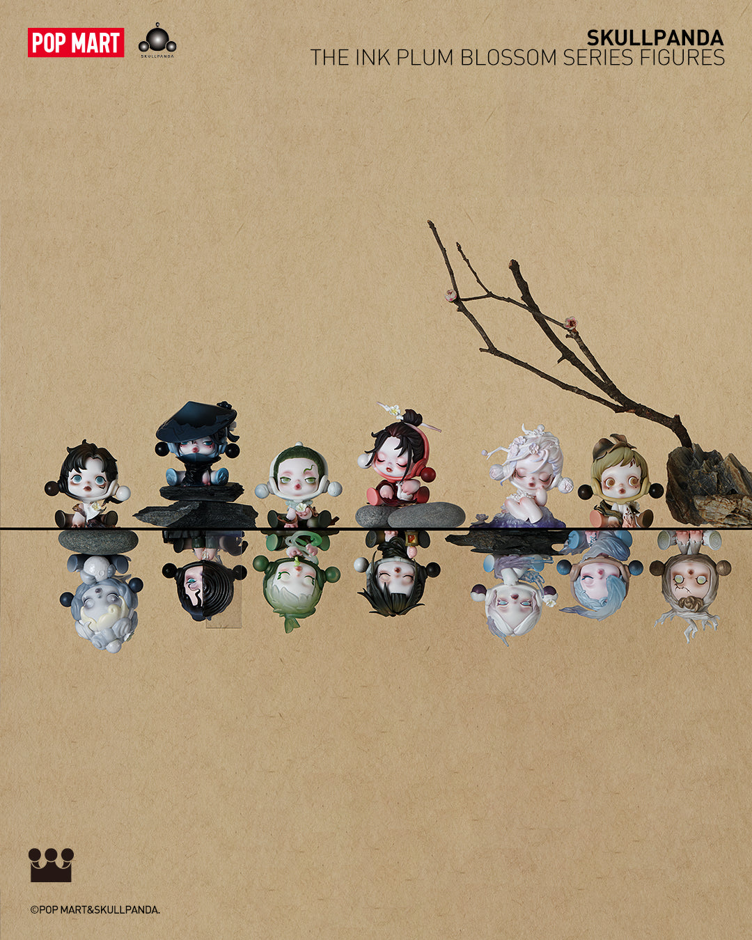 SKULLPANDA The Ink Plum Blossom Series Figures