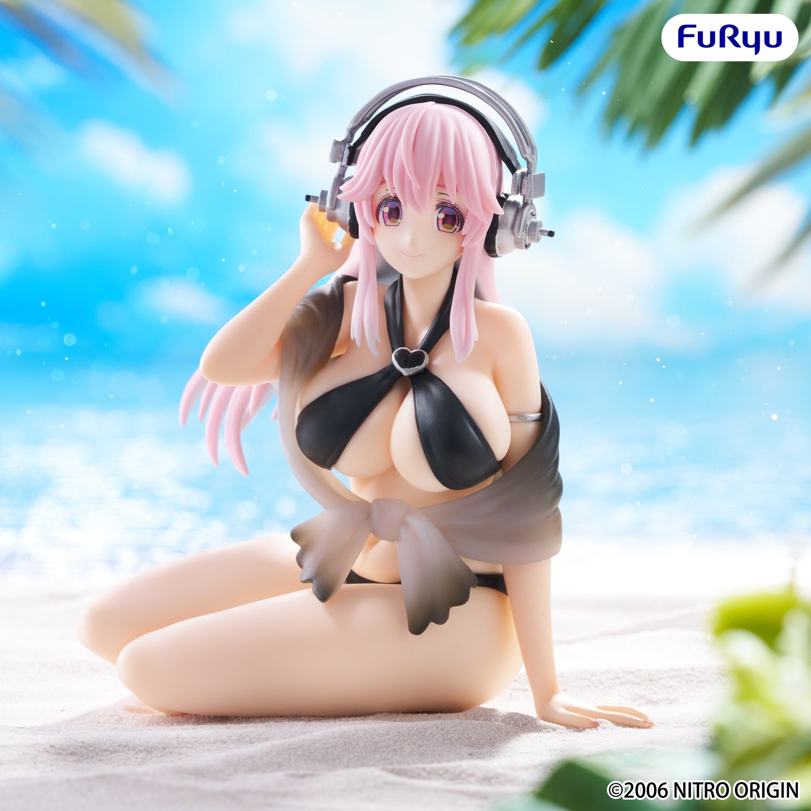 Super Sonico Noodle Stopper Figure Swimsuit Black Color ver