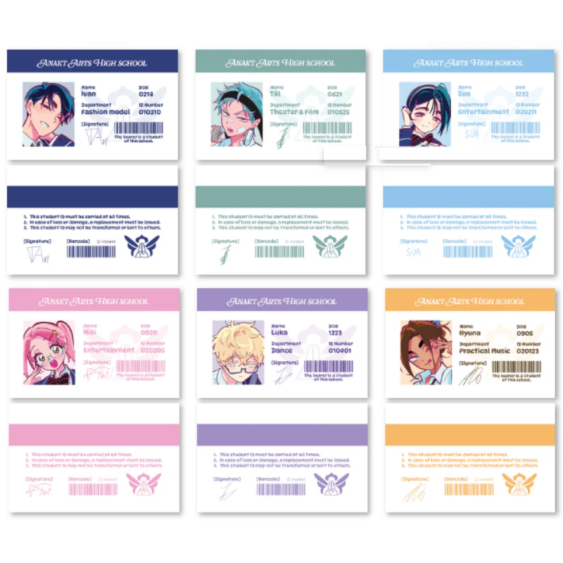 Alien Stage Anakt Arts High School Series Student ID Card Set
