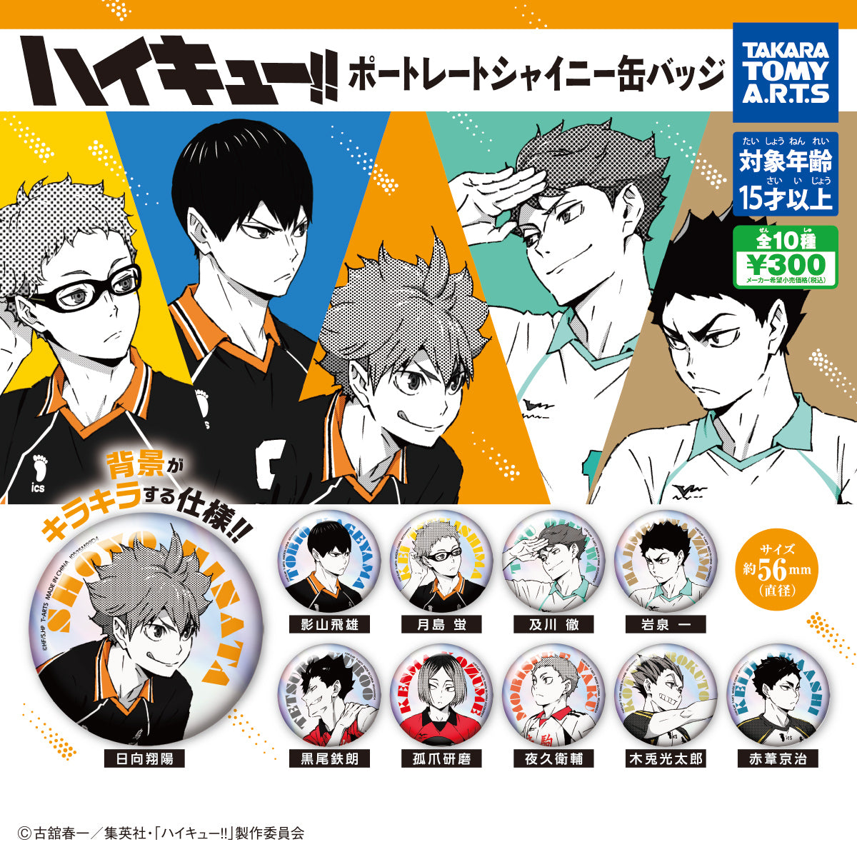 CP3187 Haikyu!! Portrait Shiny Can Badge