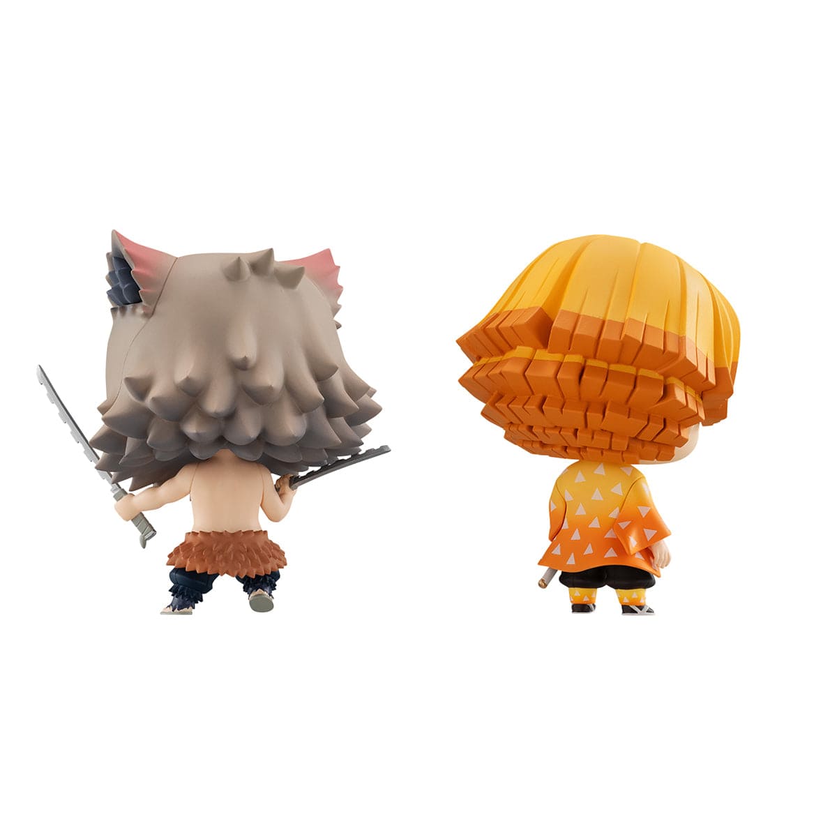 Megahouse Demon Slayer Kimetsu no Yaiba ChimiMega Buddy Series Zenitsu Agatsuma &amp; Inosuke Hashibira Set (with gift)