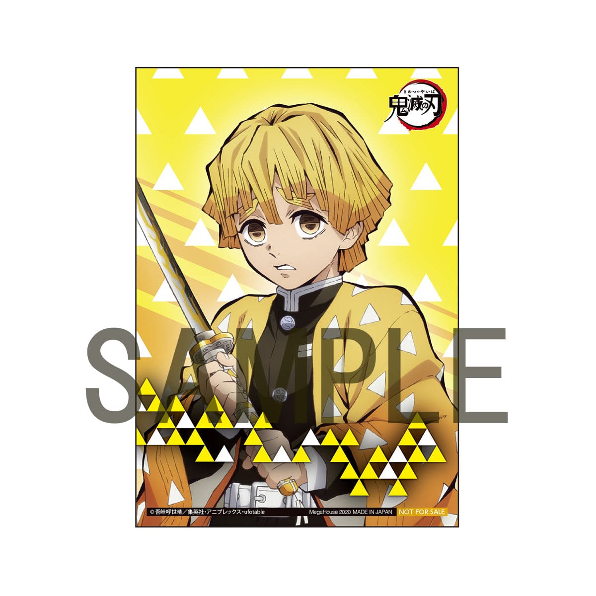 Megahouse Demon Slayer Kimetsu no Yaiba G.E.M Series Palm Size Zenitsu ( with gift - illustration card )