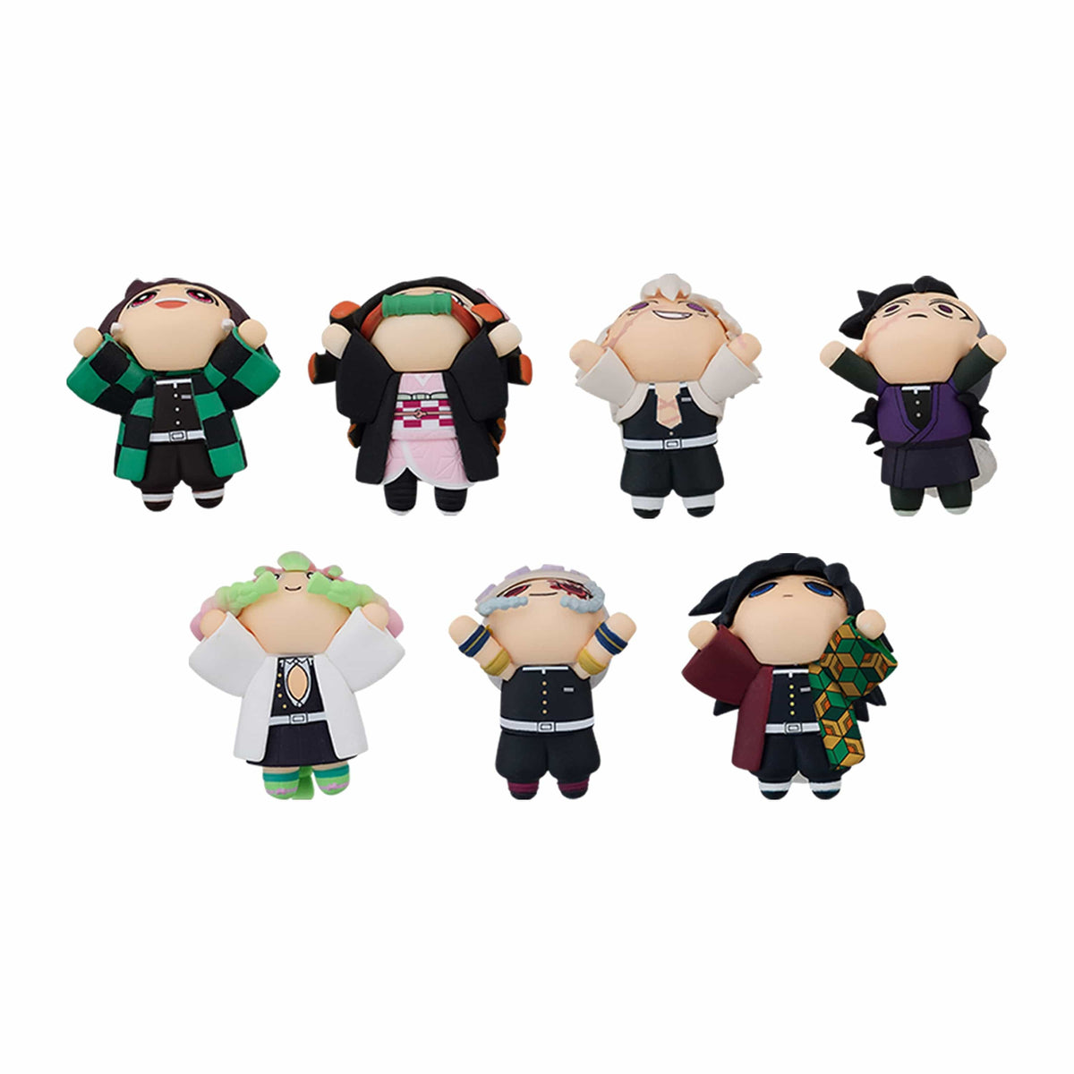 SEGA Demon Slayer Kimetsu no Yaiba Lay Down PUCHI FIGURE Vol 1 - SET