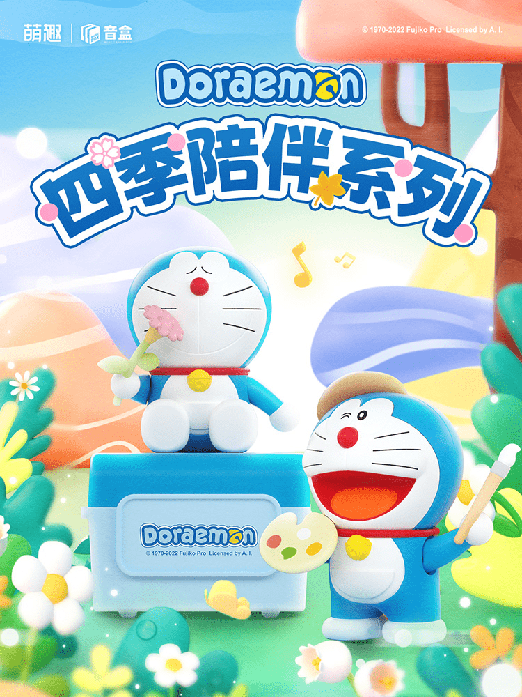Moetch Doraemon Four Seasons Music Box