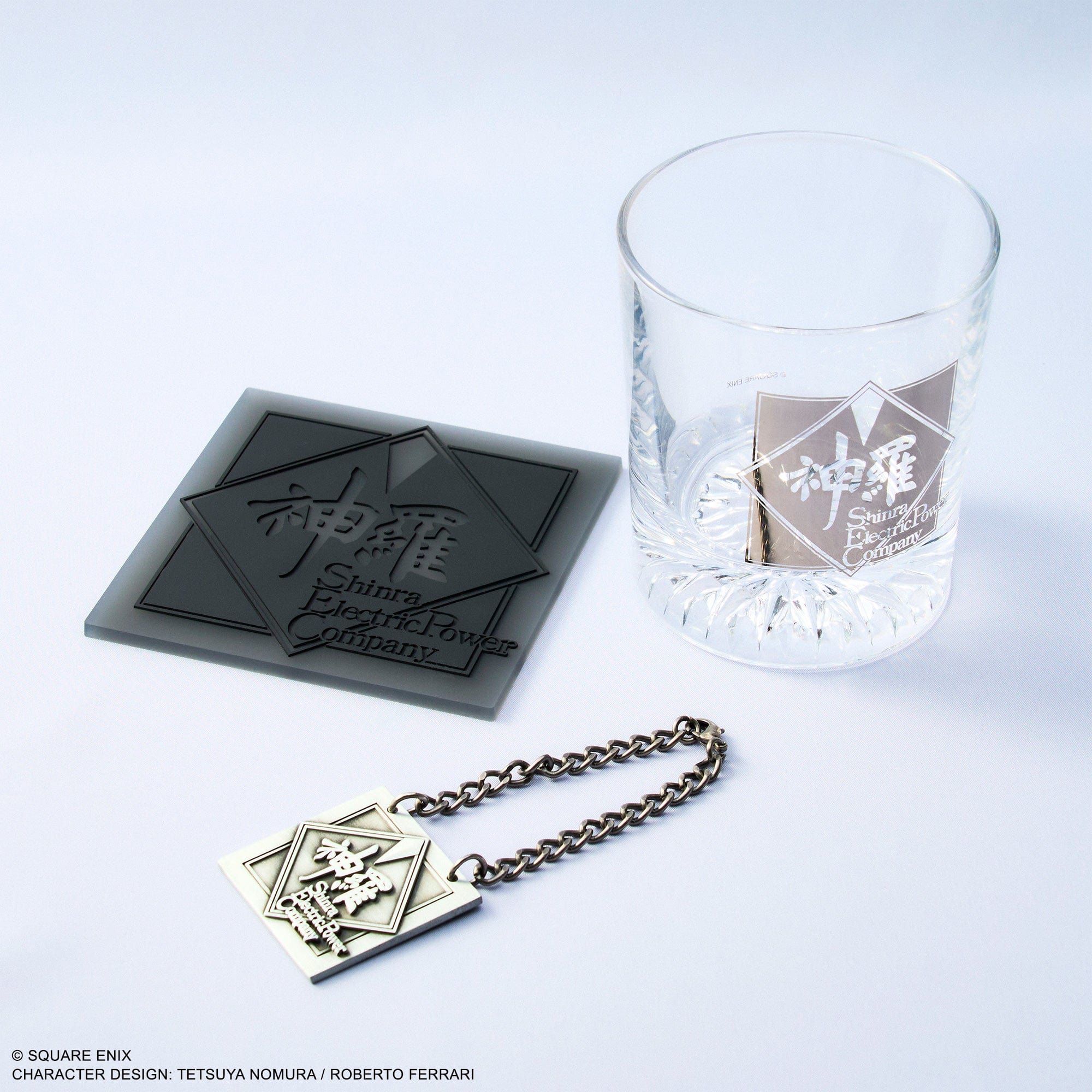 Square Enix FINAL FANTASY VII REBIRTH Glass & Coaster Set - SHINRA
