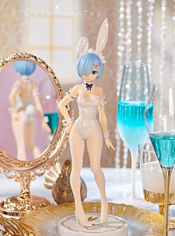 FURYU FURYU Re ZERO BiCute Bunnies Figure Rem White Pearl Color ver