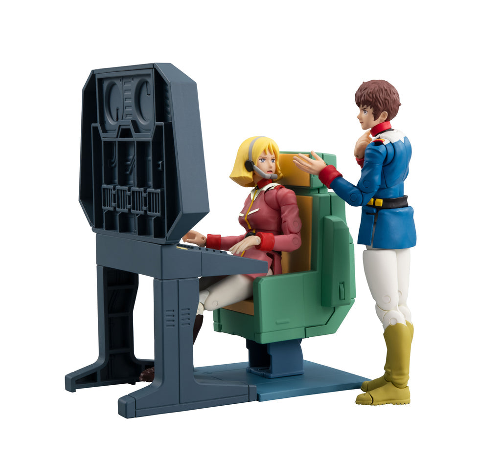 G.M.G. COLLECTION EX Mobile Suit Gundam White Base Bridge Radio operator Desk set【with gift: Amuro's Faceplate】