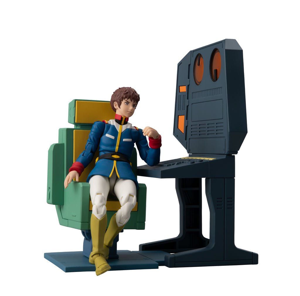 G.M.G. COLLECTION EX Mobile Suit Gundam White Base Bridge Radio operator Desk set【with gift: Amuro's Faceplate】