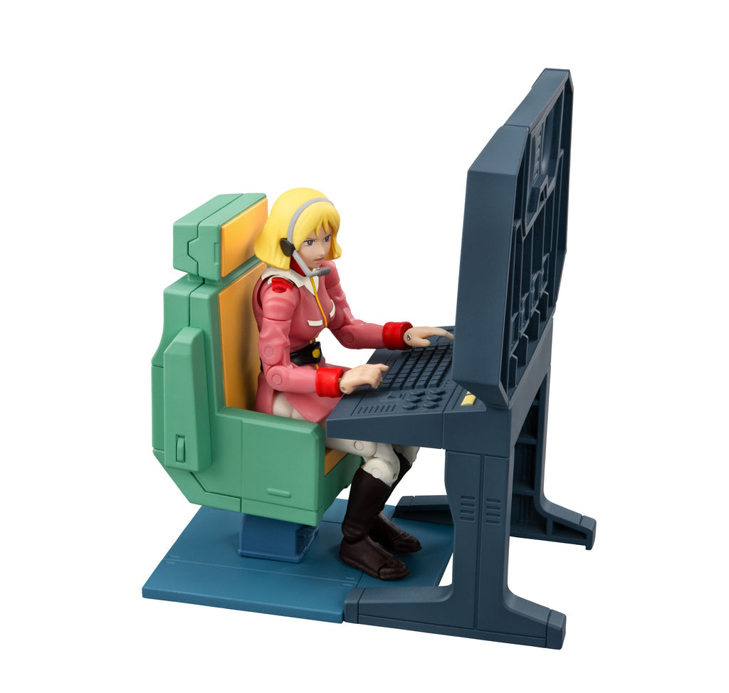 G.M.G. COLLECTION EX Mobile Suit Gundam White Base Bridge Radio operator Desk set【with gift: Amuro's Faceplate】