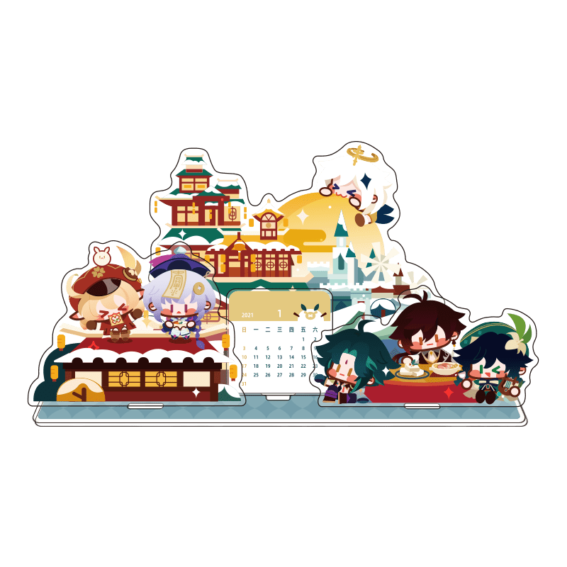 Mihoyo Genshin Impact All That Glitters - Acrylic Standee Calendar 2021