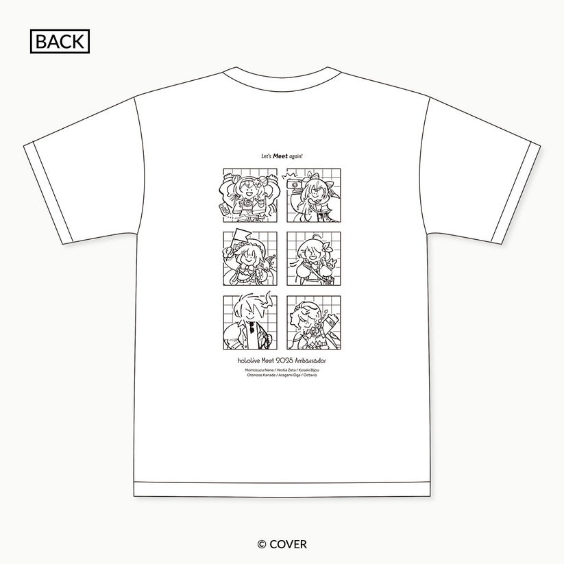 hololive Meet 2025 Deformed Illustration T-shirts M