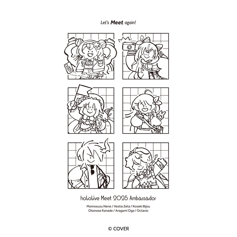 hololive Meet 2025 Deformed Illustration T-shirts M