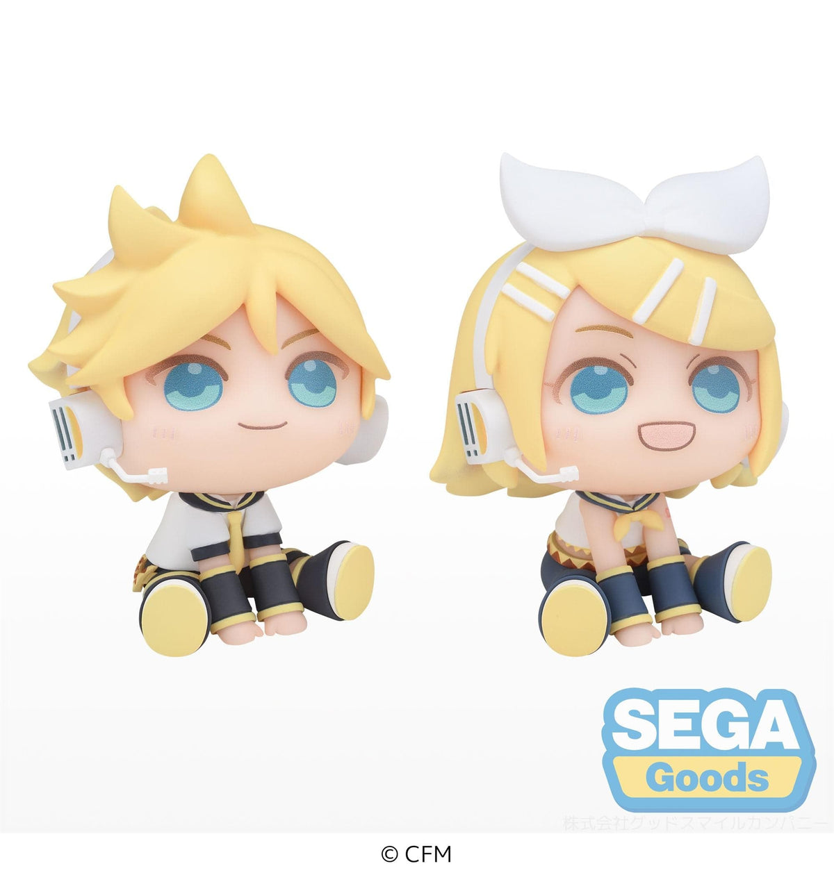 SEGA Kagamine Rin/ Len QyuruMe Hatsune Miku Series Mini Figure Kagamine Rin &amp; Kagamine Len (EX)