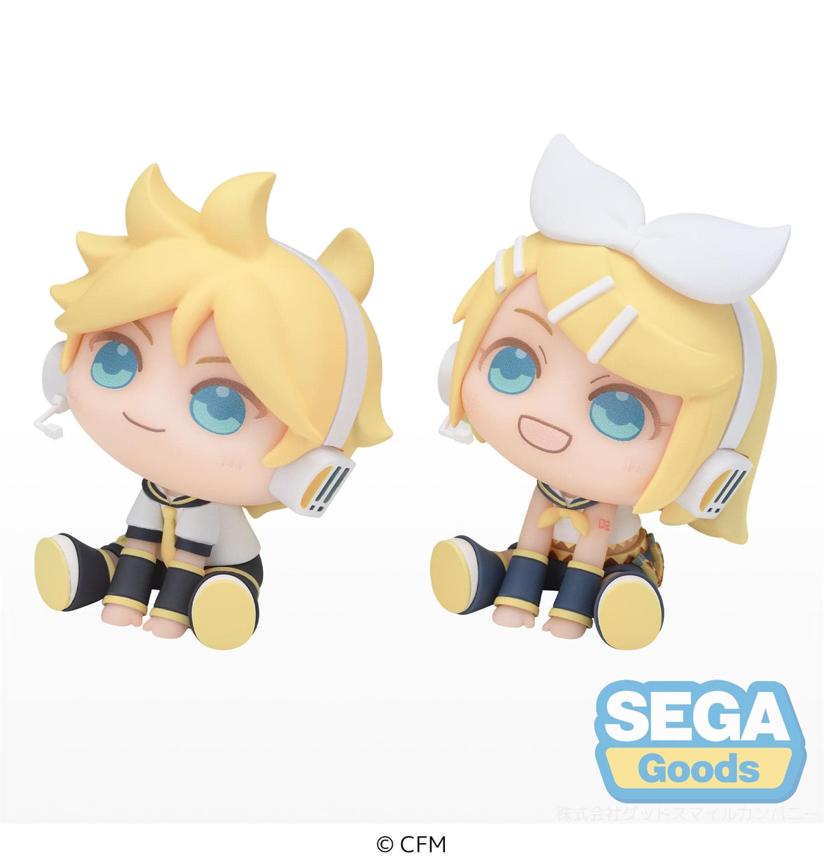 SEGA Kagamine Rin/ Len QyuruMe Hatsune Miku Series Mini Figure Kagamine Rin &amp; Kagamine Len (EX)
