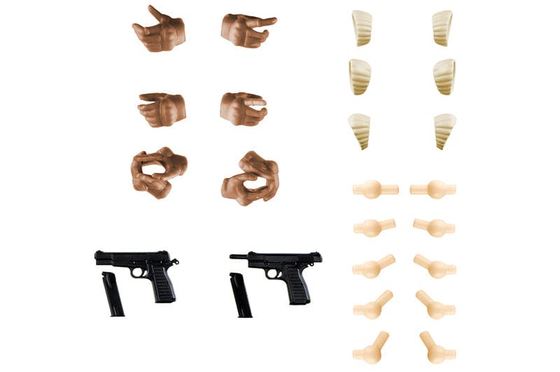 Tomytec LAOP14 Tactical Gloves SOUSAI SHOJO TEIEN 2 Hand Gun Set Tan